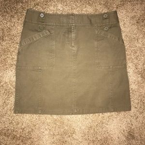 LOFT Olive Green Khaki Skirt